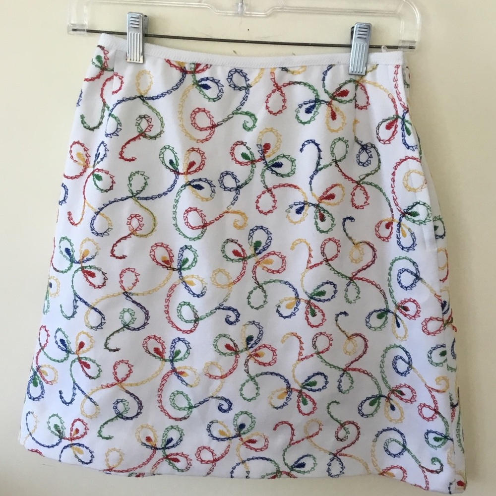 Anthropologie/Hadley white lined skirt. 10